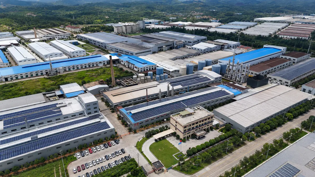 Aerial view of ROYI factory office and production buildings