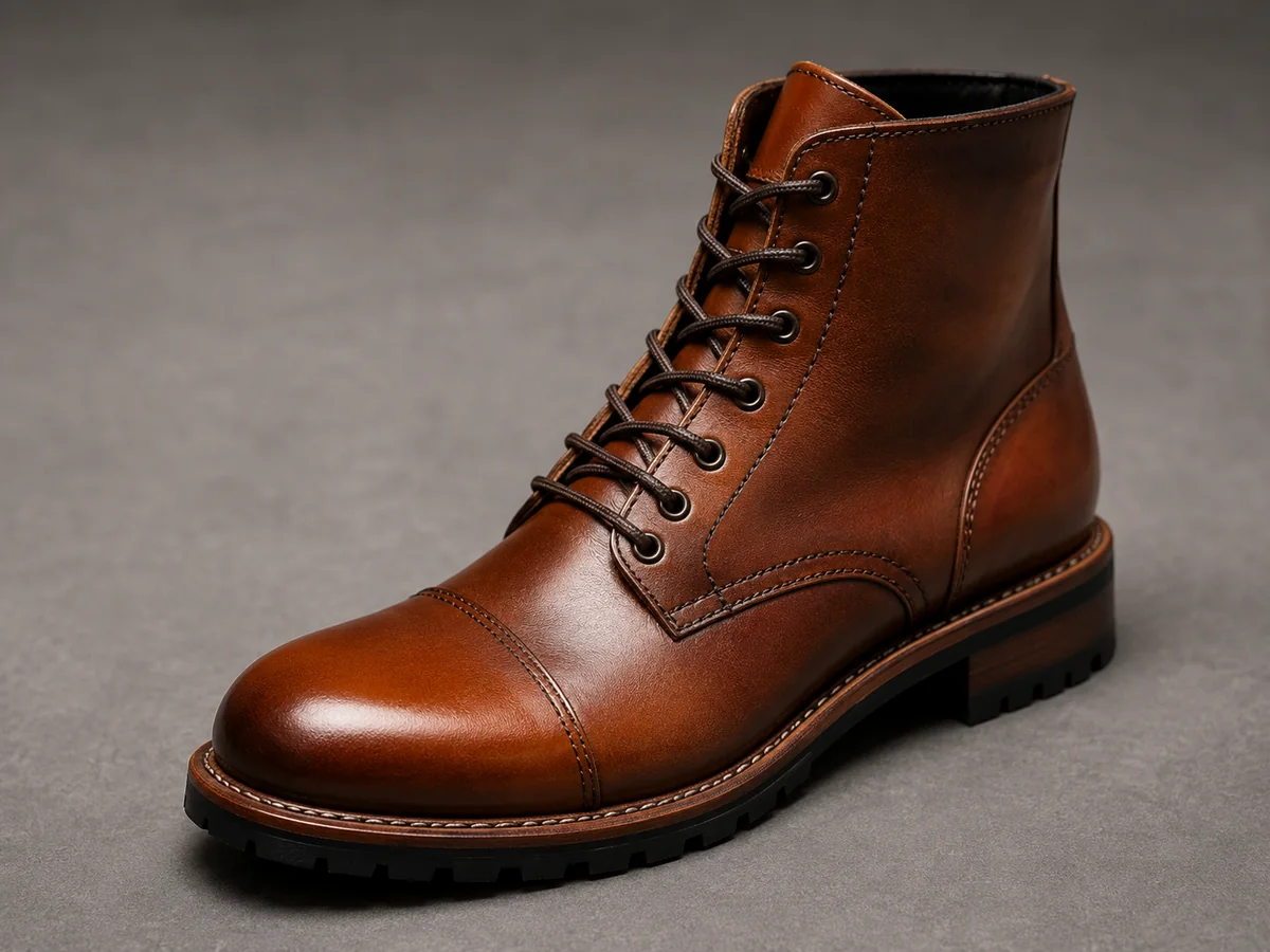 Shoe upper leather footwear application for boots