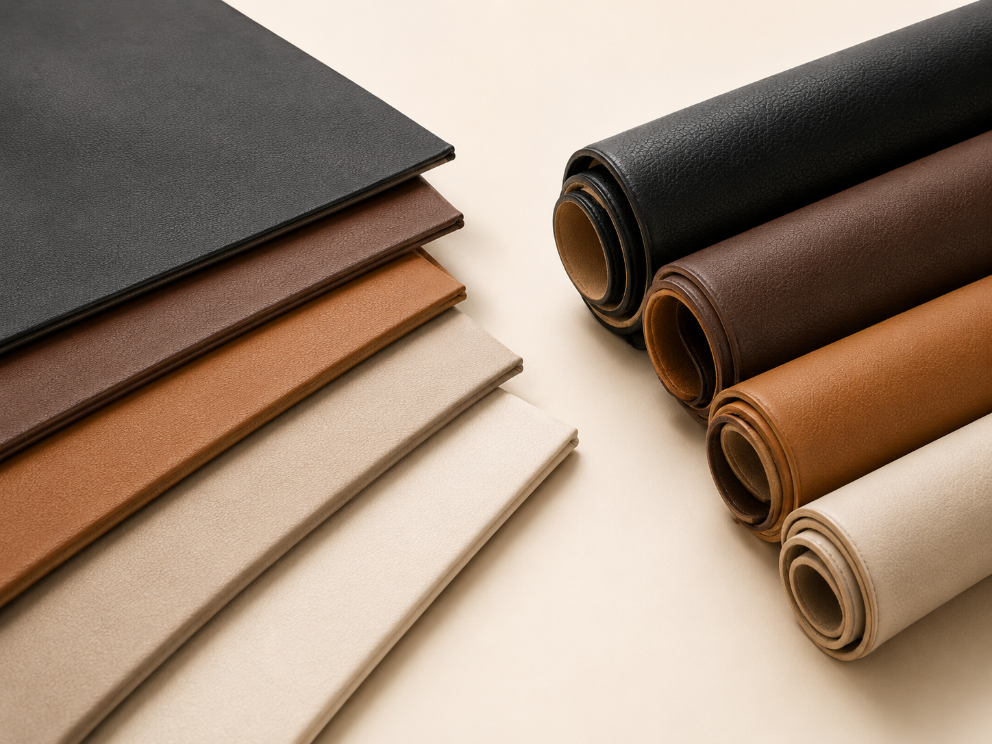 Custom automotive interior leather colors and rolls