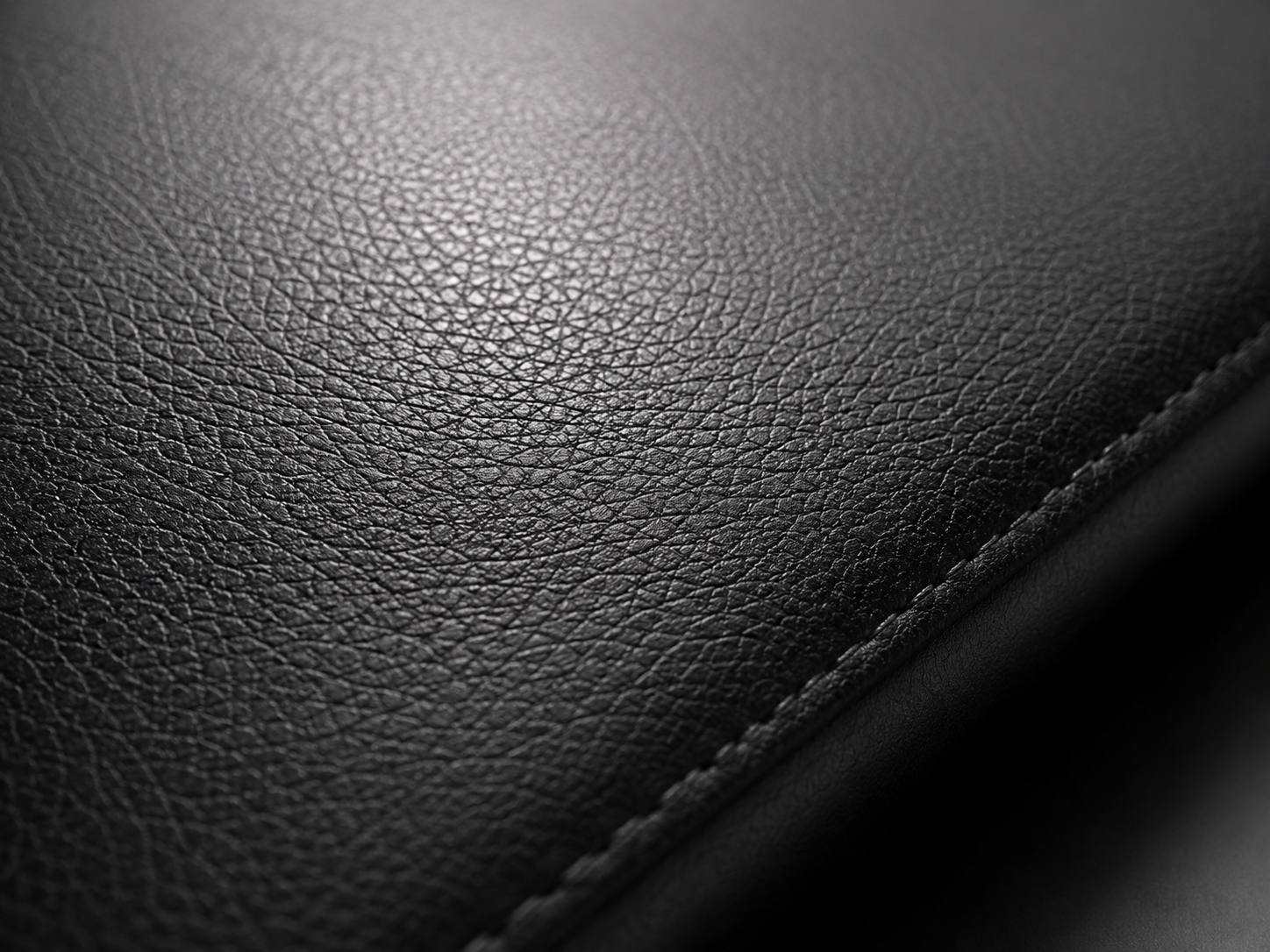 Fine grain black synthetic leather texture for fitness equipment