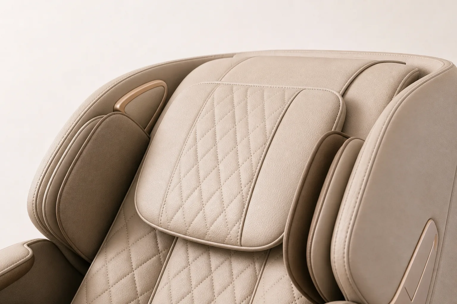 Massage chair head cushion and neck support contact-zone concept