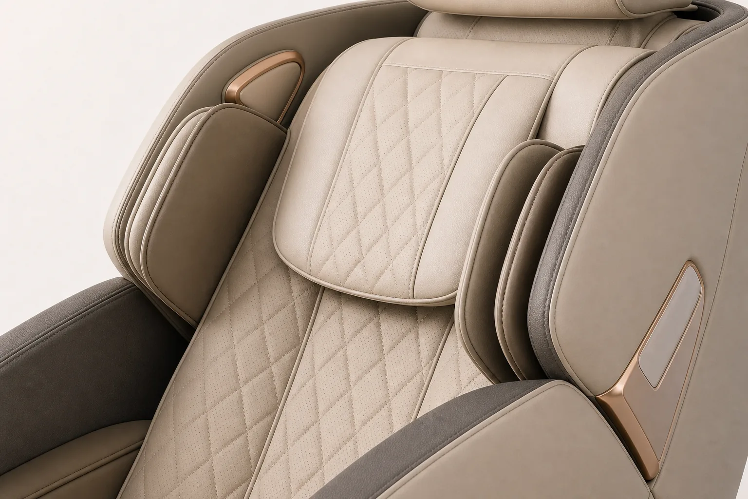 Massage chair shoulder wings and upper-back panel concept