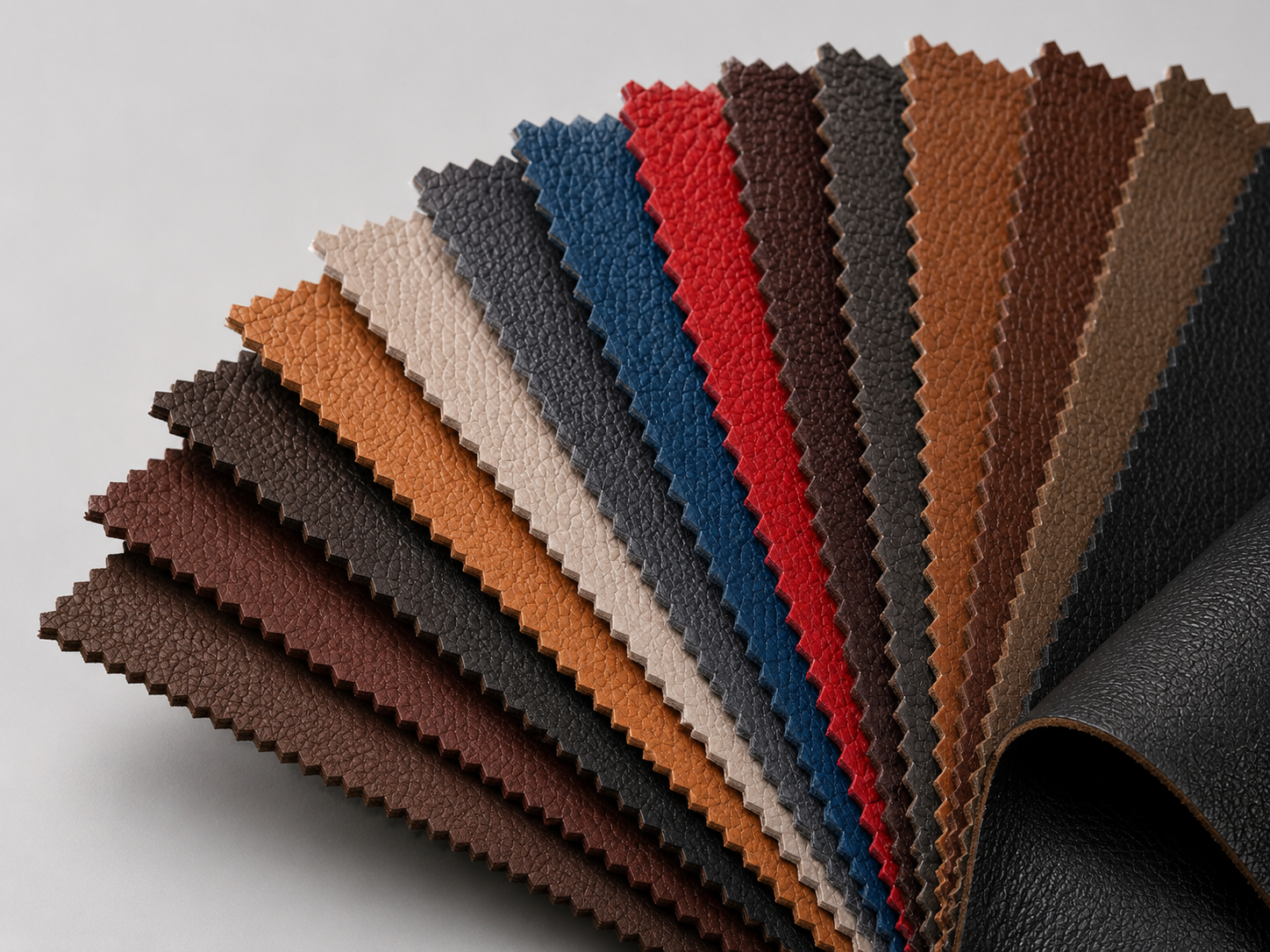 Custom synthetic leather color swatches for massage equipment brands