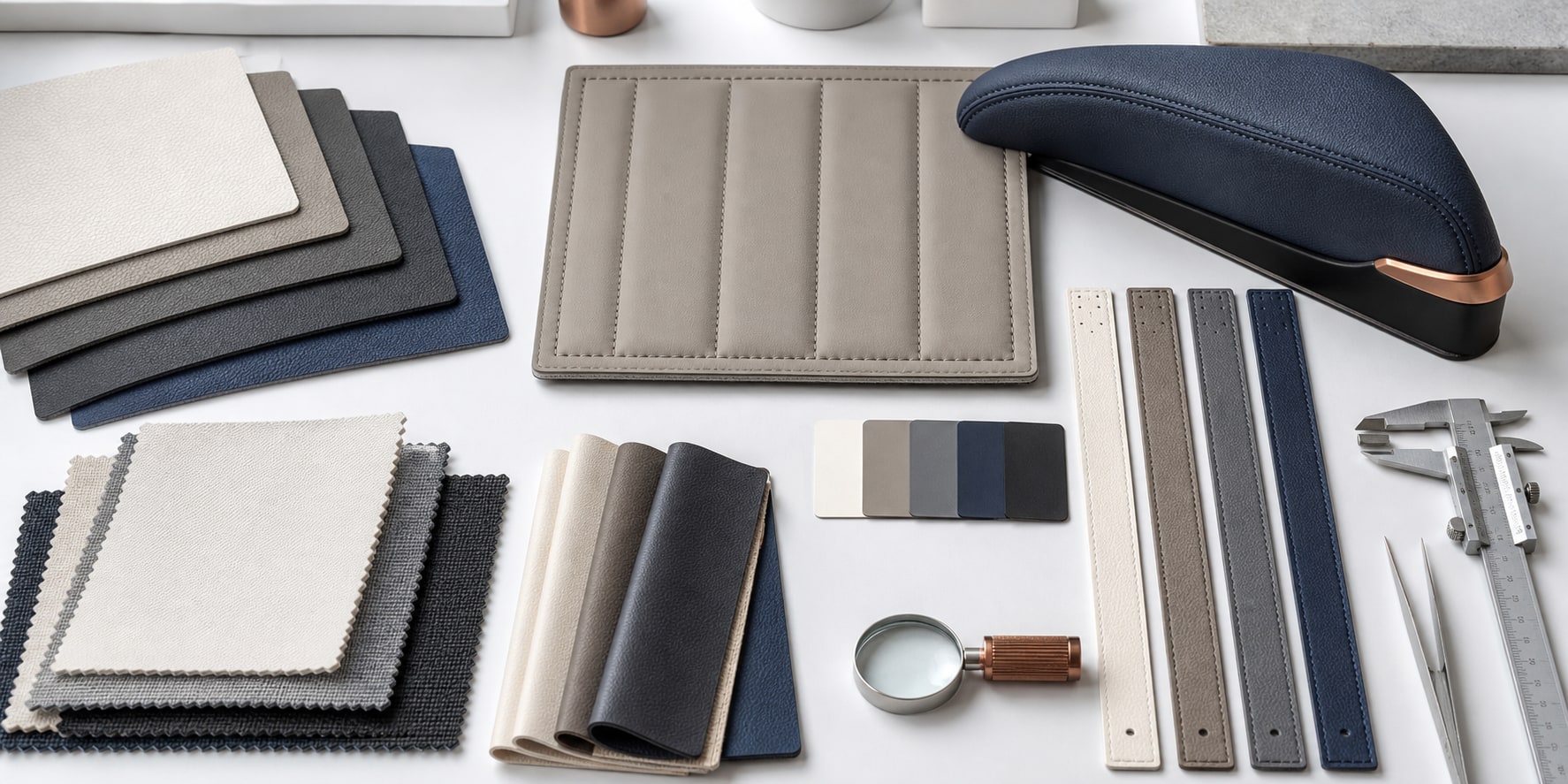 Synthetic leather sample selection and surface inspection workbench